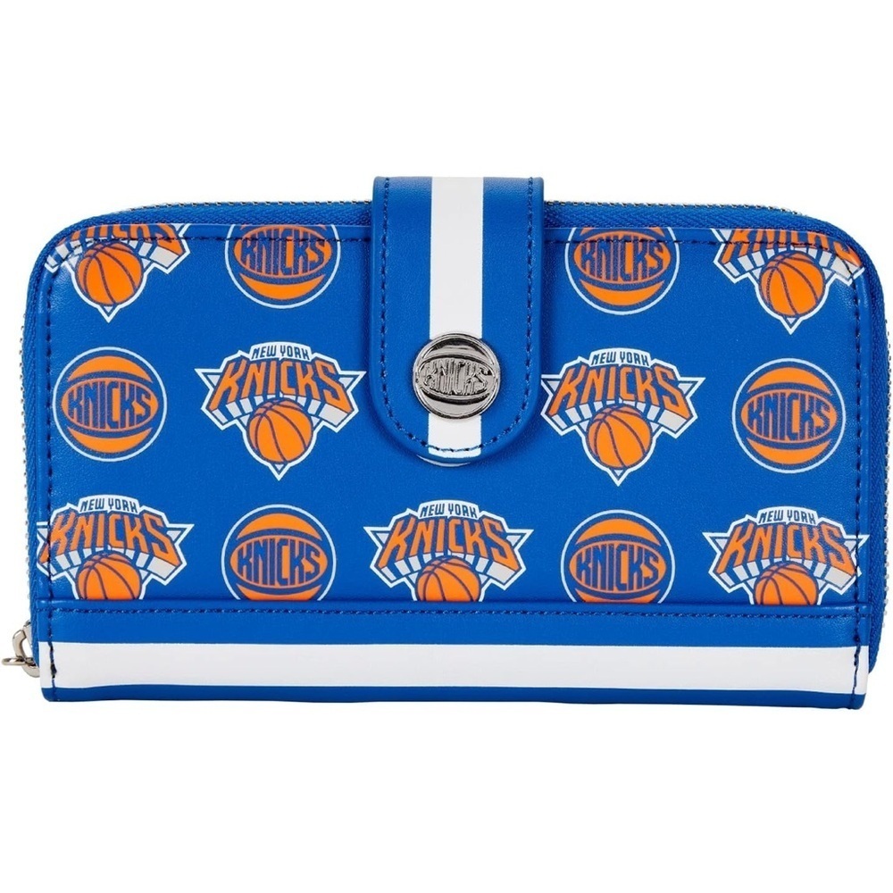 Loungefly NBA New York Knicks Blue and Orange Zipper Closure Wallet NWT